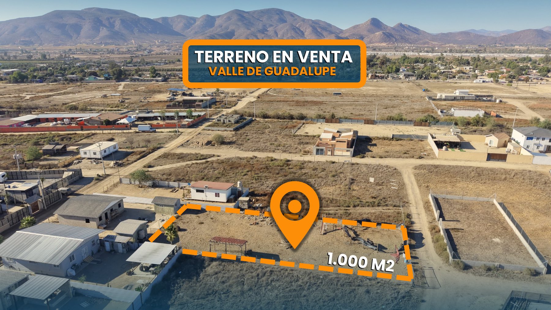 TERRENO DE 1.000 M2 EN EL PORVENIR